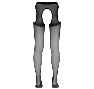 Cottelli LEGWEAR - Czarne Rajstopy Z Pasem Do Pończoch S/M